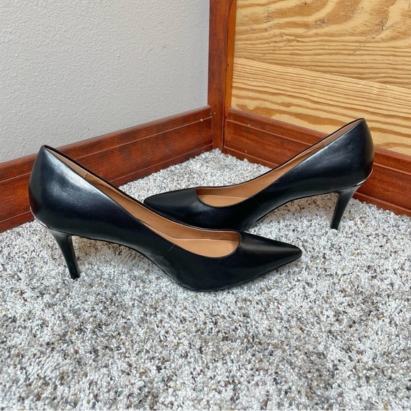 Calvin Klein Gayle Pump High Heels Shoes in Black Leather 10 - Picture 4 of 12